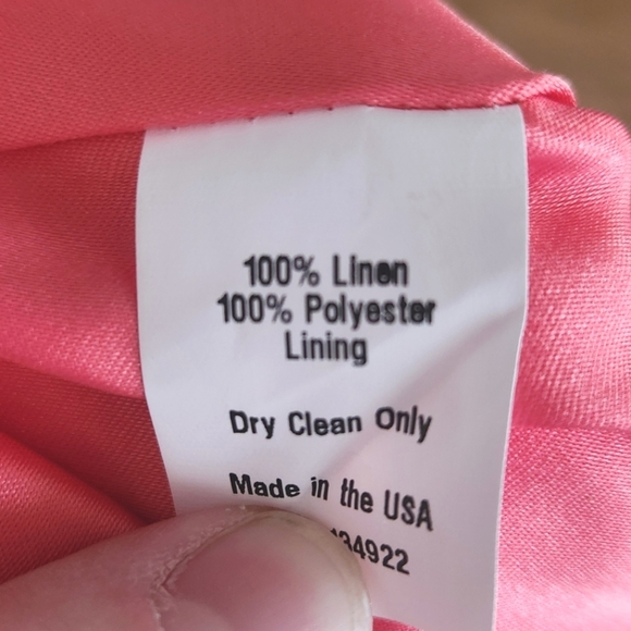 EUC EMERSON FRY Mod Shift Dress Linen Valencia Orange Sz M - Picture 15 of 15